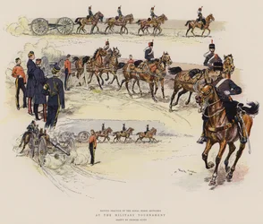 Ved den militære turnering (chromolitho)